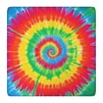 thumbnail image 1 of Rainbow Tie Dye Spiral Square Fitted Tablecloth with Elastic Edge,Square Table Cover,Washable Elastic Table Cover for Home Kitchen Party Decor 36"x36", 1 of 6