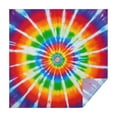 thumbnail image 1 of Rainbow Tie Dye Sunburst Square Tablecloth,Waterproof Square Table Cover,Wipeable Spillproof Washable Table Cover for Home Kitchen Party Decor 42"X42"(107x107cm), 1 of 6