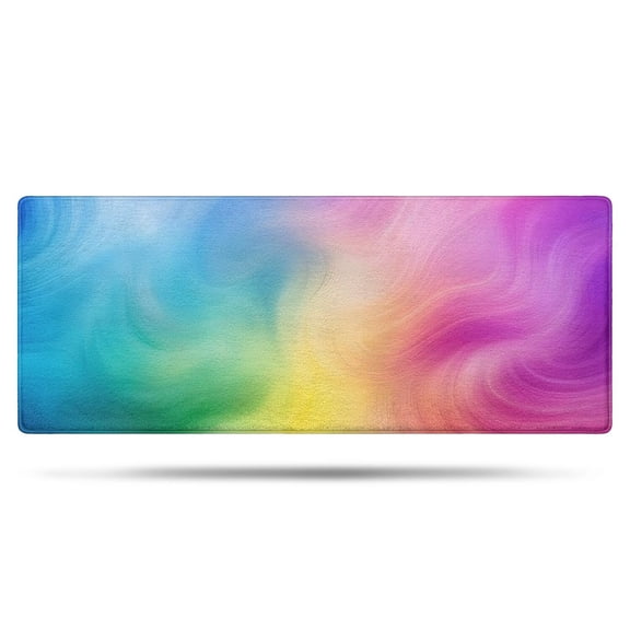 Rainbow Tie Dye Swirl Pattern Bathroom Rugs Mat,Non Slip Microfiber Bathroom Rug,Rubber Backing,Soft Bathroom Mats for Bathroom Floor,Tub and Shower,60x24in(150x60cm)