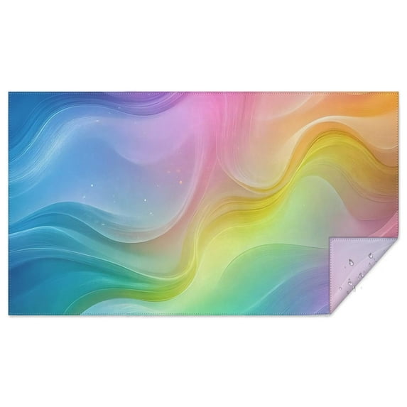 Rainbow Tie Dye Swirl Pattern Rectangle Tablecloth 60"x102",Waterproof Polyester Rectangle Table Cloth, Wipeable Spillproof Polyester Tablecloth for Dining, Camping, Indoor and Outdoor