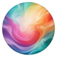 thumbnail image 1 of Rainbow Tie Dye Swirl Pattern Round Fitted Tablecloth with Elastic Edge,Dining Table Cover Waterproof,Outdoor Round Tablecloth for Camping,Dining,Indoor and Outdoor, 1 of 7