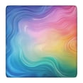 thumbnail image 1 of Rainbow Tie Dye Swirl Pattern Square Fitted Tablecloth with Elastic Edge,Square Table Cover,Washable Elastic Table Cover for Home Kitchen Party Decor 36"x36", 1 of 6