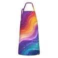 thumbnail image 1 of Rainbow Tie Dye Wave Pattern Apron-Garden Aprons for Women with Pockets-Cotton Linen Waterproof Kitchen Cooking Gardening Aprons Adjustable for Kitchen,Cooking,BBQ and Salon 33x27 Inch, 1 of 7