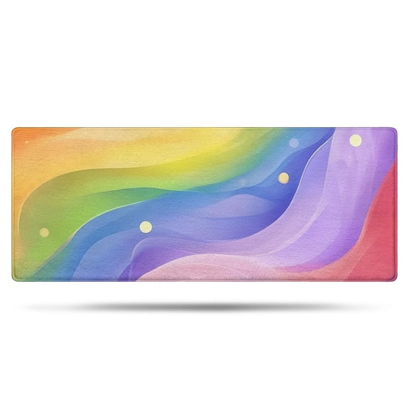 Rainbow Tie Dye Wave Pattern Bathroom Rugs Mat,Non Slip Microfiber Bathroom Rug,Rubber Backing,Soft Bathroom Mats for Bathroom Floor,Tub and Shower,60x24in(150x60cm)
