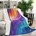 thumbnail image 1 of Rainbow Tie Dye Wave Pattern Blanket,Comfortable Soft Flannel Throw Blanket,All Season,Warm Lightweight Blankets for Sofa Bed Couch Living Room Chair,60"x80", 1 of 4