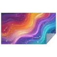 thumbnail image 1 of Rainbow Tie Dye Wave Pattern Rectangle Tablecloth 60"x102",Waterproof Polyester Rectangle Table Cloth, Wipeable Spillproof Polyester Tablecloth for Dining, Camping, Indoor and Outdoor, 1 of 6