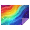 thumbnail image 1 of Rainbow Tie Dye Wave Pattern Rectangle Tablecloth 60"x84",Waterproof Polyester Rectangle Table Cloth, Wipeable Spillproof Polyester Tablecloth for Dining, Camping, Indoor and Outdoor, 1 of 5