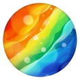 thumbnail image 1 of Rainbow Tie Dye Wave Pattern Round Fitted Tablecloth with Elastic Edge,Dining Table Cover Waterproof,Outdoor Round Tablecloth for Camping,Dining,Indoor and Outdoor, 1 of 7