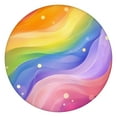 thumbnail image 1 of Rainbow Tie Dye Wave Pattern Round Fitted Tablecloth with Elastic Edge,Dining Table Cover Waterproof,Outdoor Round Tablecloth for Camping,Dining,Indoor and Outdoor, 1 of 7
