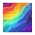 thumbnail image 1 of Rainbow Tie Dye Wave Pattern Square Fitted Tablecloth with Elastic Edge,Square Table Cover,Washable Elastic Table Cover for Home Kitchen Party Decor 34"x34", 1 of 6