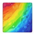 thumbnail image 1 of Rainbow Tie Dye Wave Pattern Square Fitted Tablecloth with Elastic Edge,Square Table Cover,Washable Elastic Table Cover for Home Kitchen Party Decor 34"x34", 1 of 6