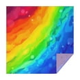 thumbnail image 1 of Rainbow Tie Dye Wave Pattern Square Tablecloth,Waterproof Square Table Cover,Wipeable Spillproof Washable Table Cover for Home Kitchen Party Decor 42"X42"(107x107cm), 1 of 6