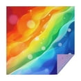 thumbnail image 1 of Rainbow Tie Dye Wave Pattern Square Tablecloth,Waterproof Square Table Cover,Wipeable Spillproof Washable Table Cover for Home Kitchen Party Decor 42"X42"(107x107cm), 1 of 6