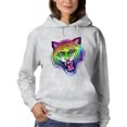 thumbnail image 1 of Rainbow Tiger Hoodie Women -Rose Khan Designs, Female Medium, 1 of 4