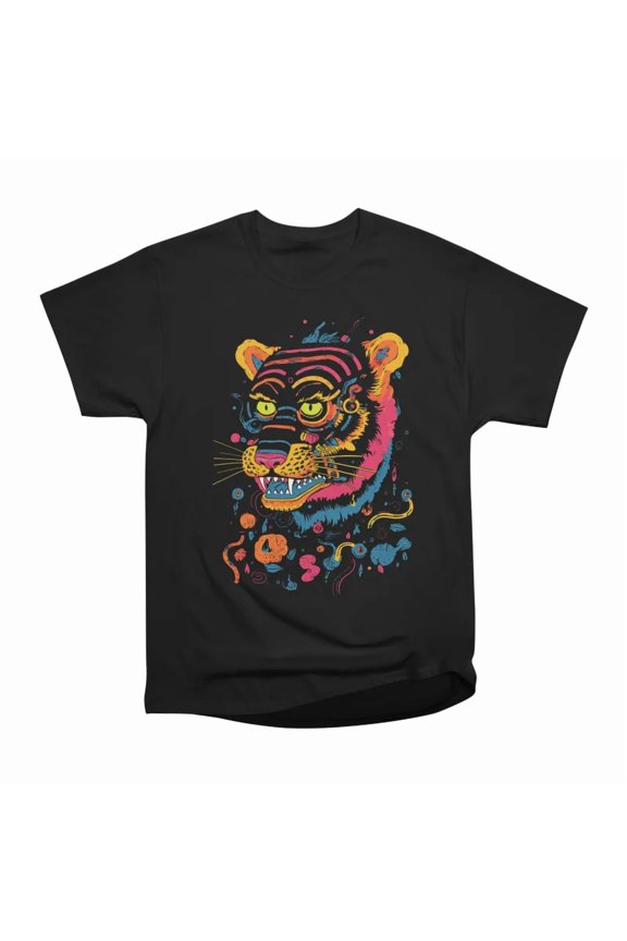 Rainbow Tiger T-Shirt Tee Gift For Him Merch For Her Apparel For Friend