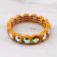 thumbnail image 1 of Rainbow Tile Bead Bracelet Stretchy Gold Miyuki Bracelet Bangles, 1 of 9