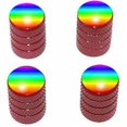 thumbnail image 1 of Rainbow Tire Rim Wheel Aluminum Valve Stem Caps, Multiple Colors, 1 of 1