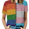 thumbnail image 1 of Rainbow Trans Pride Flags T Shirts Basic T-Shirt Short Sleeve Ladies Tee Shirt Summer Graphic Clothing, 1 of 6