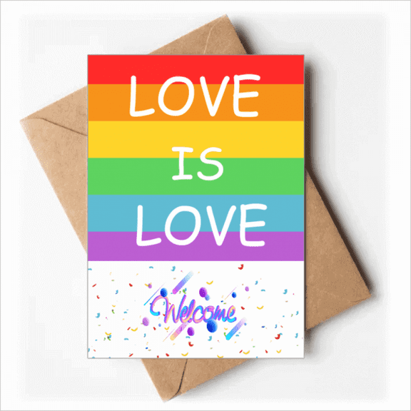 Rainbow Transgender LGBT Welcome Back Greeting Cards Envelopes Blank