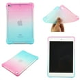 thumbnail image 1 of Rainbow Translucent Back Cover Case for Apple iPad Mini (5th Generation) & iPad Mini 4/3/2/1 (7.9 Inch) Tablet - TECH CIRCLE Slim Thin Lightweight Case Protective Cute Back Cover (Pink Green), 1 of 7