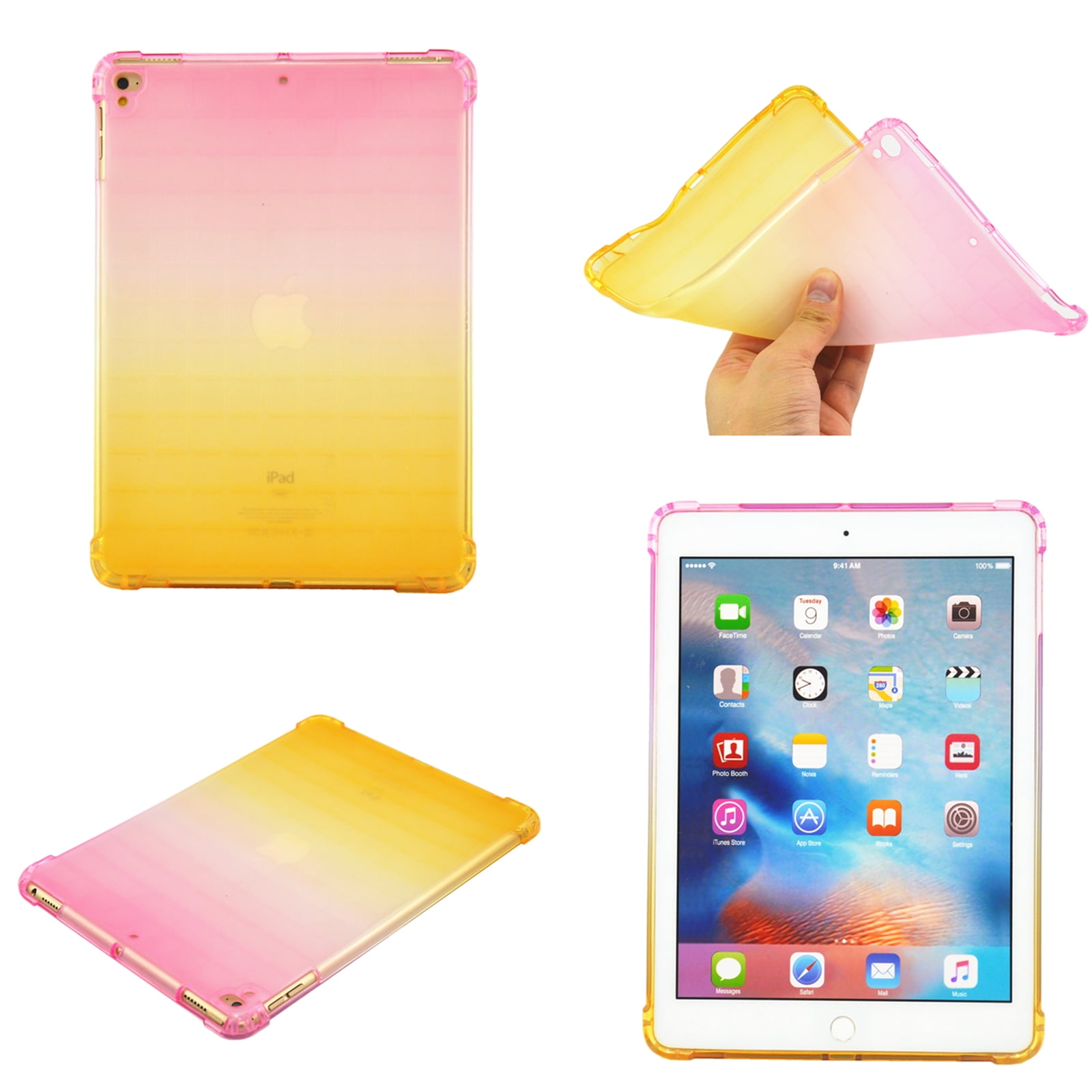Rainbow Translucent Back Cover Case for Apple iPad Pro (9.7-Inch
