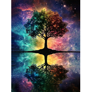 Rainbow Tree Canvas Art Print Suitable for Living Room Bedroom Office Yoga Studio and Meditation Room Decoration.