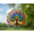 thumbnail image 1 of Rainbow Tree of Life Kinetic Wind Spinner - 10 Inch Aluminum Outdoor Garden Art & Patio Decor Gift, 1 of 5