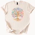 Rainbow Tree of Life Shirt Colorful Roots Graphic Tee Boho Nature Top ...