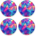 thumbnail image 1 of Rainbow Triangle Drinks Coasters, Non-Scratch Cork Base Round Cups Mats for for Wooden Coffee Table, Cool Housewarming Gift for Home Decor, 1 of 7