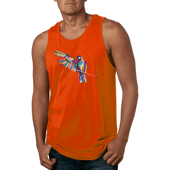 Rainbow Trippy Psychedelic Parrot Animal Lover Graphic Tank Top