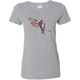 thumbnail image 1 of Rainbow Trippy Psychedelic Parrot Animal Lover Womens Graphic T-Shirt, 1 of 1
