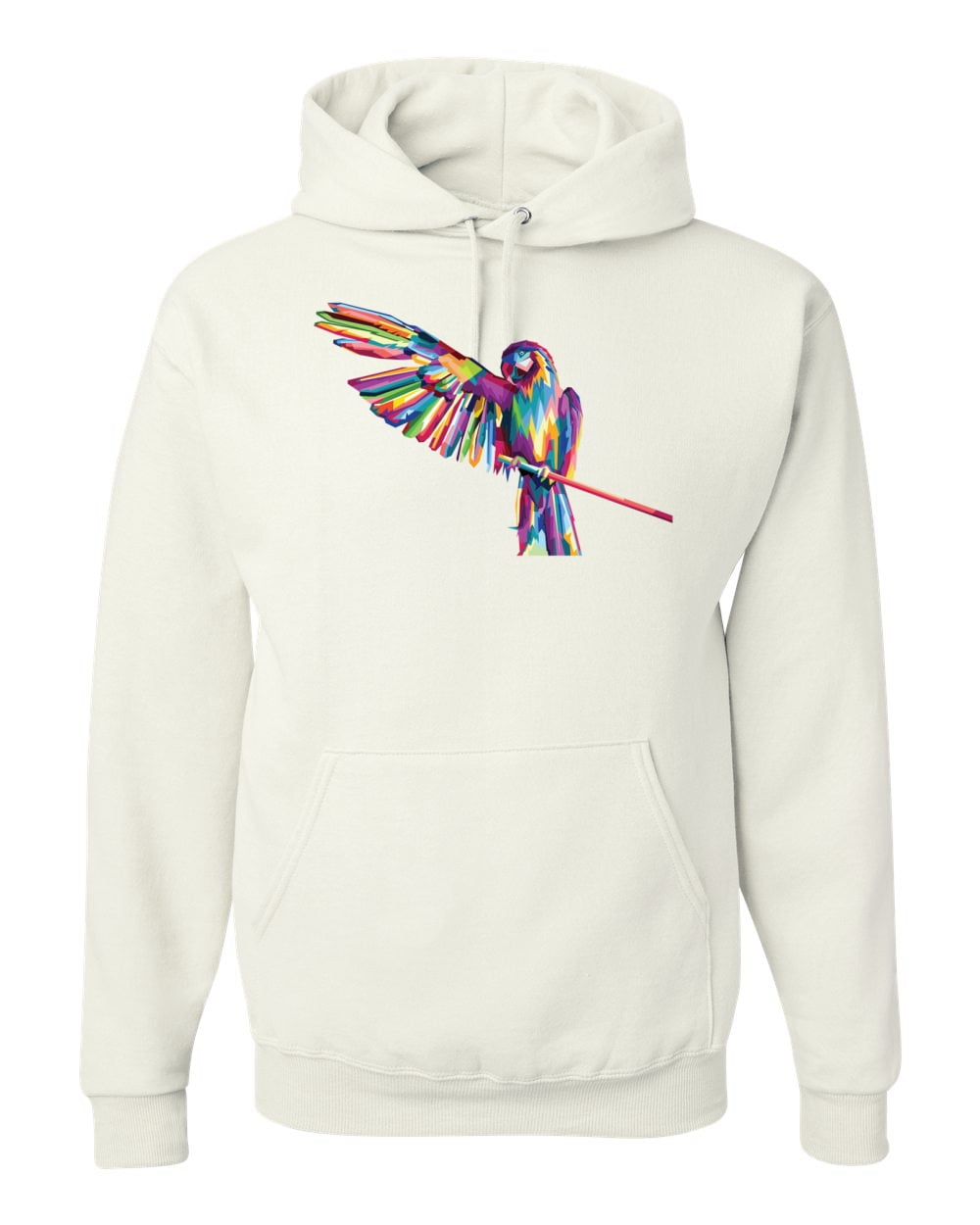 Rainbow Trippy Psychedelic Parrot Fashion Graphic Hoodie