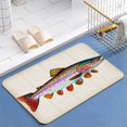 thumbnail image 1 of Rainbow Trout Art Print Diatomite Bath Mats Bathroom Absorbent Anti Slip Floor Mat Foot Carpet Quick Dry Shower Toilet Rug Doormat Washable, 1 of 5