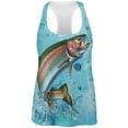 thumbnail image 1 of Rainbow Trout Jumping Splash All Over Womens Work Out Tank Top Multi SM, 1 of 2