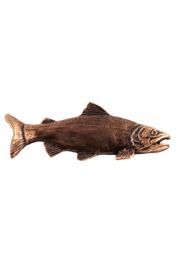 Rainbow Trout Pin, FC001PR, Very Large, 3 inch, Lapel, Hat, Pins, Brooch, Brooches, Freshwater fish, Jewelry, Metal, Gift, Handmade in the USA, 200 Fish Designs Available, (Copper Plated)