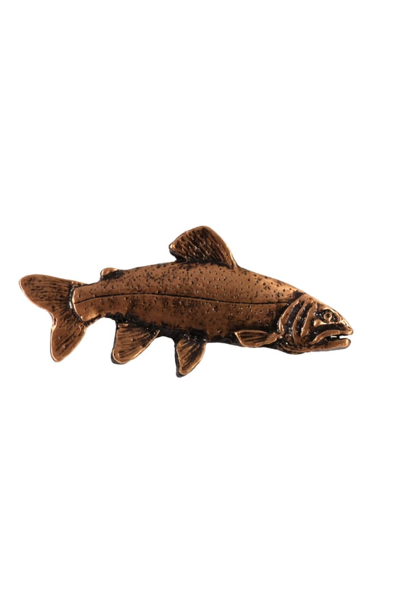 Rainbow Trout Pin, FC002, 1 1/2" Lapel Pin, Hat, Pins, Brooch, Brooches, Jewelry, Gift, Fishing, Salmonoids, 100% Handmade in the USA, 200 Fish Designs Available