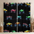 thumbnail image 1 of Rainbow Truck Curtains Colorful Construction Vehicle Curtains & Drapes, Bulldozer Excavator Blackout Curtains Equipment Truck Living Room Curtains, Cartoon Car Window Treatments, 1 of 6