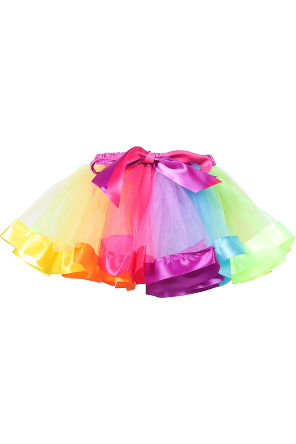 WHAMVOX Multi Color Nylon Tutu Skirt for Girls and Women Perfect for Costume Parties and Decor 6.5 Inches