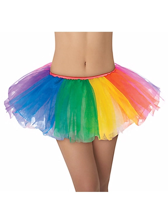 Rainbow Tutu One Size Fits Most - Gay Lesbian Pride Apparel Rainbow Skirt Dress