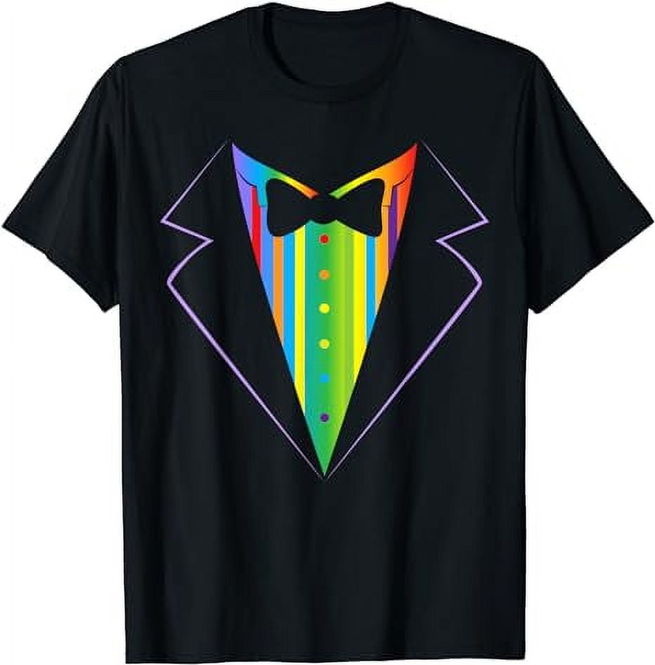 Rainbow Tux Shirt, Funny Cute LGBTQ Gay Pride Month Gift - Walmart.com