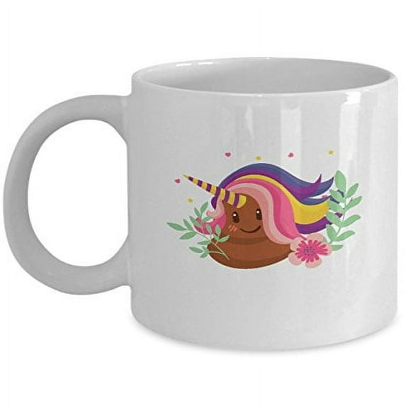 Rainbow Unicorn 11 oz Coffee Mug - Fun Gift for Teen Girls White Ceramic