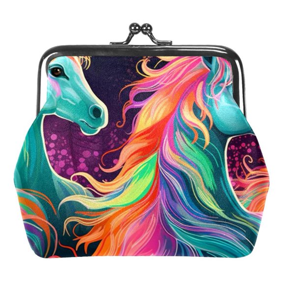 Rainbow Unicorn Coin Purse Wallet Bag Change Pouch Gifts for Women Kids Girls Key Holder