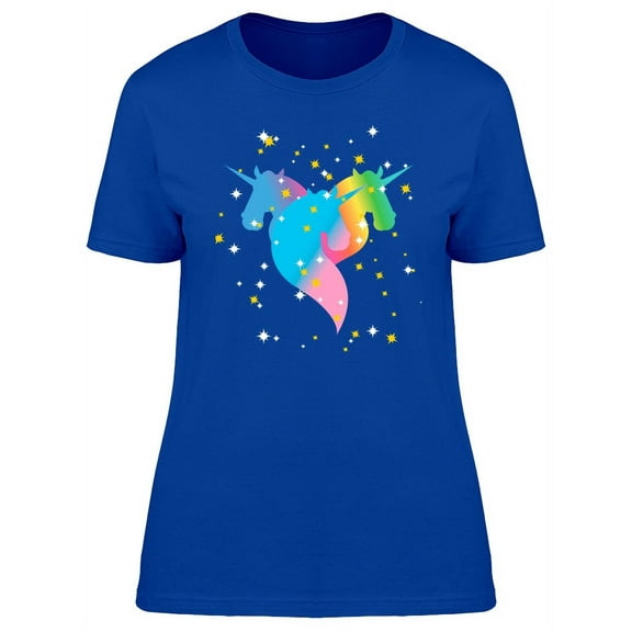 Rainbow Unicorn Cool Art T-Shirt Women -Image by Shutterstock, Female XX-Large