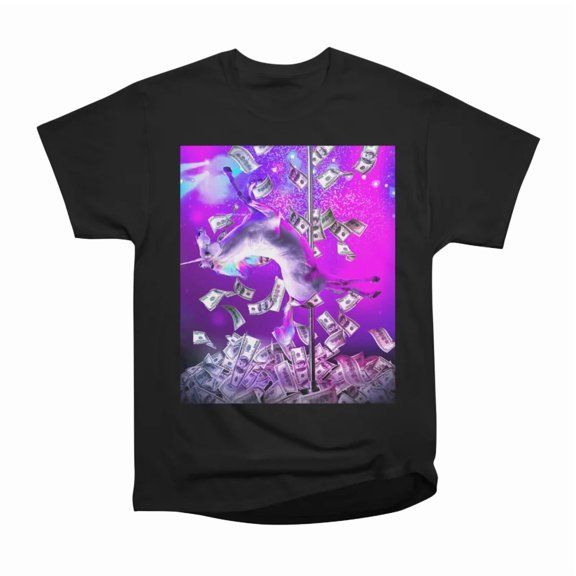 Rainbow Unicorn Dancing Pole Strip Dance T-Shirt Tee Gift For Him Merch For Her Apparel Fo