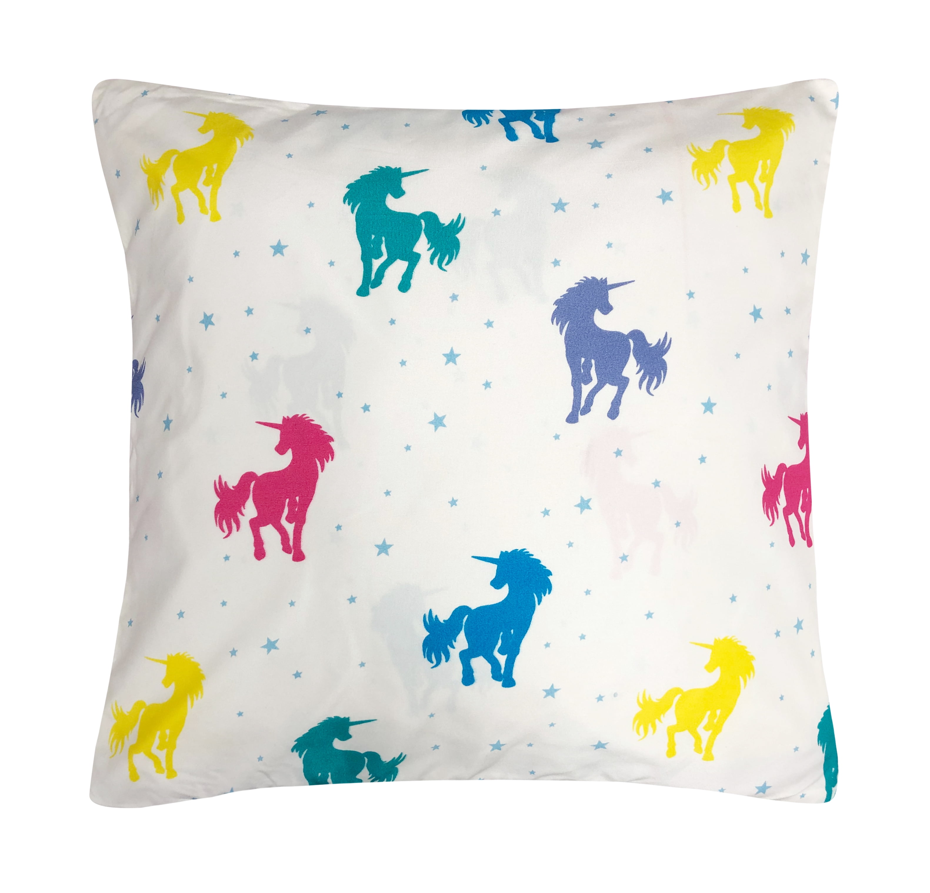 Rainbow Unicorn Decorative Pillow 18x18