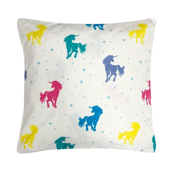Rainbow Unicorn Decorative Pillow 18x18