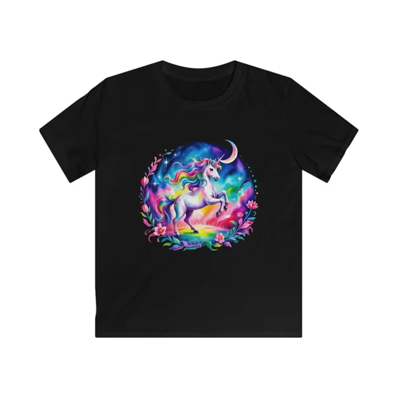 Rainbow Unicorn Fantasy Moon Stars Magic Fairycore Cute Graphic Unisex T-Shirt, up to size 5XL