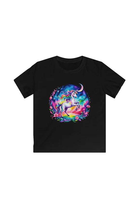 Rainbow Unicorn Fantasy Moon Stars Magic Fairycore Cute Graphic Unisex T-Shirt, up to size 5XL
