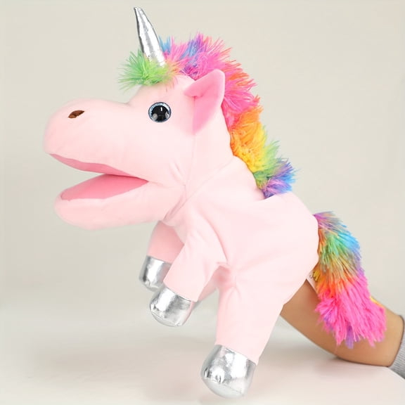 Rainbow Unicorn Hand Puppet, Unicorn Plush Filling, High-Quality Toys, Festival Gifts, Birthday Gifts, Unicorn Puppet, Puppets, Hand Puppets