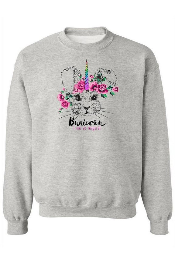 Rainbow Unicorn On Clouds. Sweatshirt Women -Image by Shutterstock, Female Small